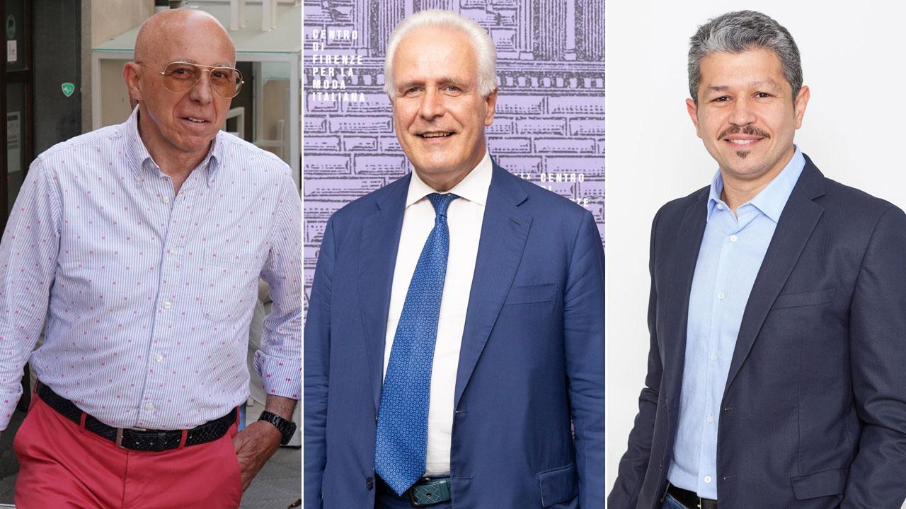Da sinistra il sindaco di Peccioli Renzo Macelloni il presidente della Regione Eugenio Giani e il sindaco di San Miniato Simone Giglioli