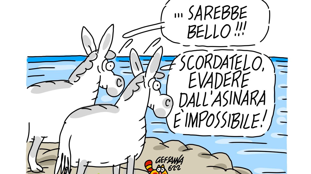 La vignetta di Gef: Matteo Boe non fu l'unico a evadere dall'Asinara