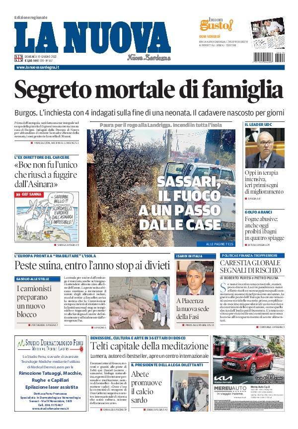 La Nuova Sardegna - Prima Pagina - 19 giugno 2022