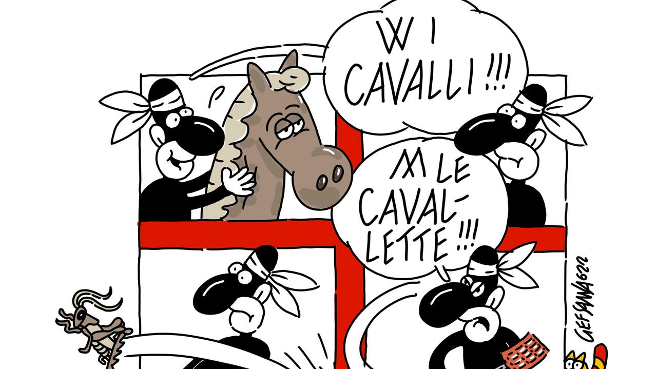 La vignetta di Gef: in Sardegna ippica in difficoltà, è crisi nel mondo del cavallo