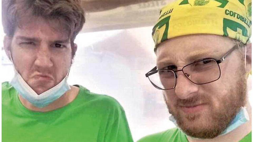 Lorenzo Comaschi, a sinistra, ed Edoardo