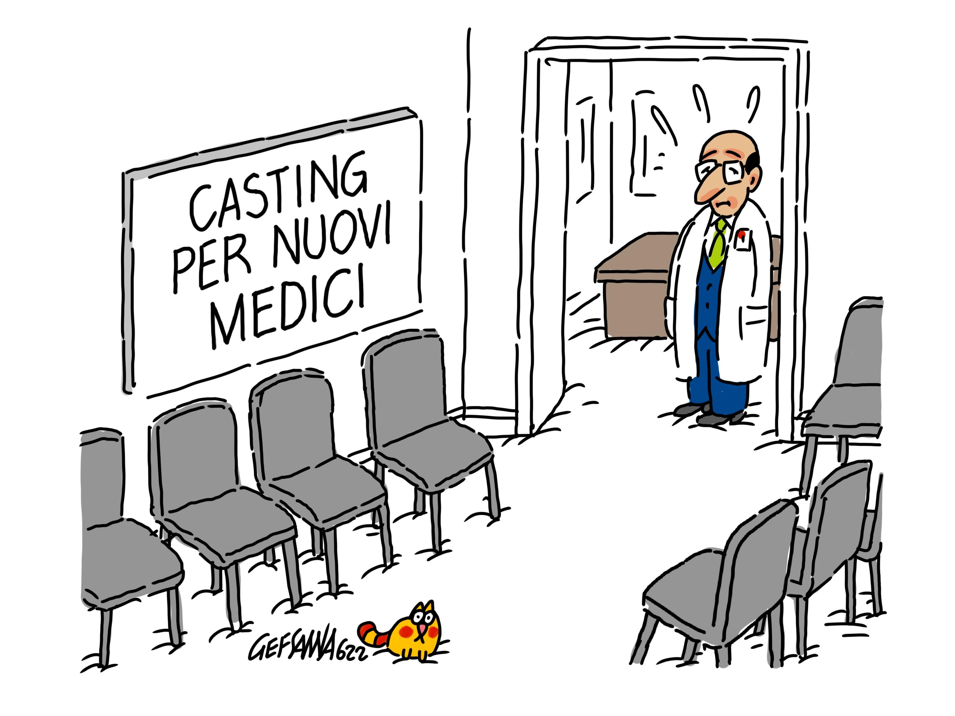 La vignetta di Gef - Sanità, medici in affitto: il bando va deserto