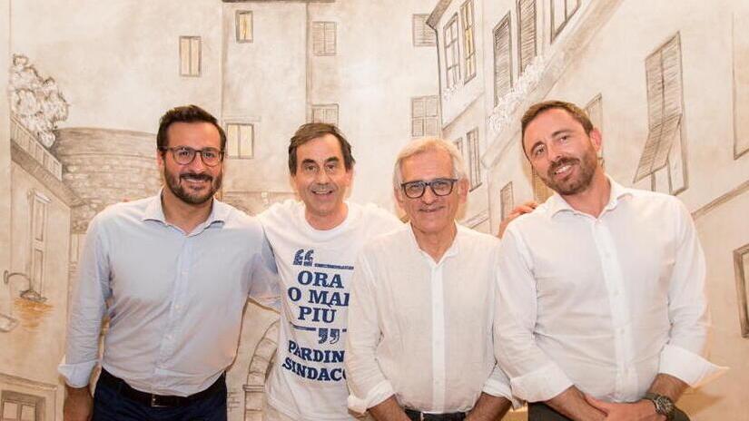 Massimo Pieri tra i candidati della lista di Forza Italia Alessandro Di Vito capolista di Forza Italia Elvio Cecchini di Lista Civile Fabio Barsanti di Difendere Lucca