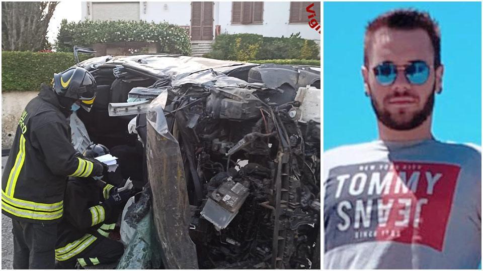 L’auto su cui viaggiava Adrian Iulian Honciuc dopo l’incidente