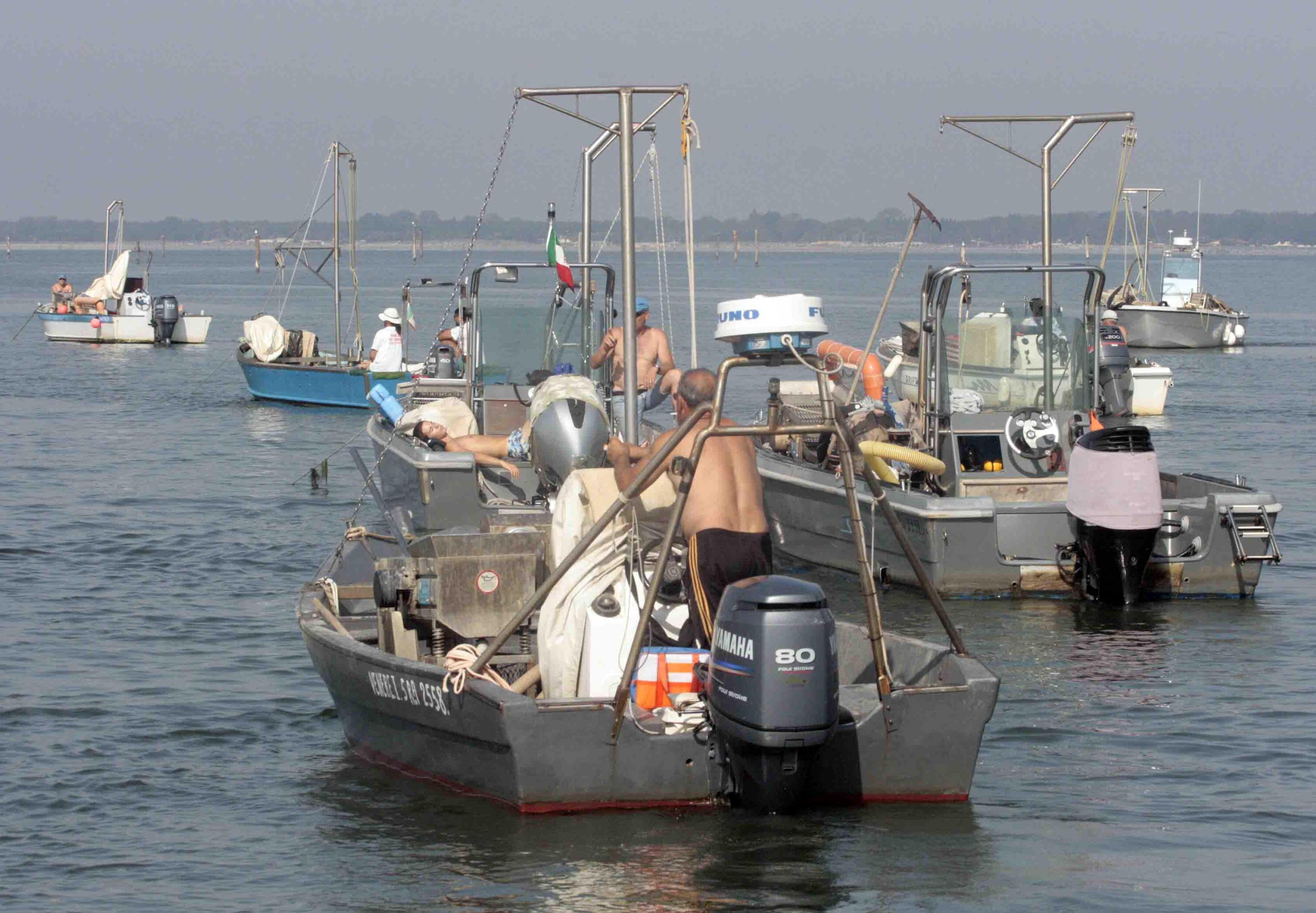 Allevatori in Sacca a Goro (foto archivio)