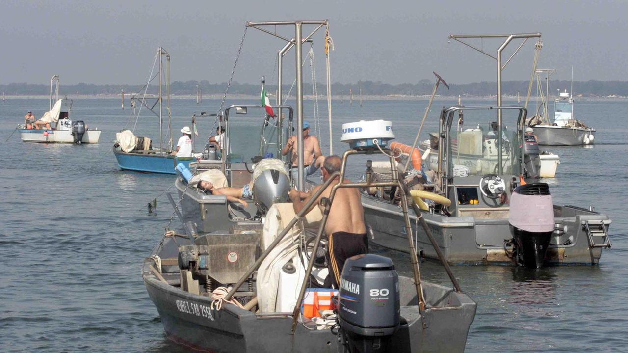 Allevatori in Sacca a Goro (foto archivio)