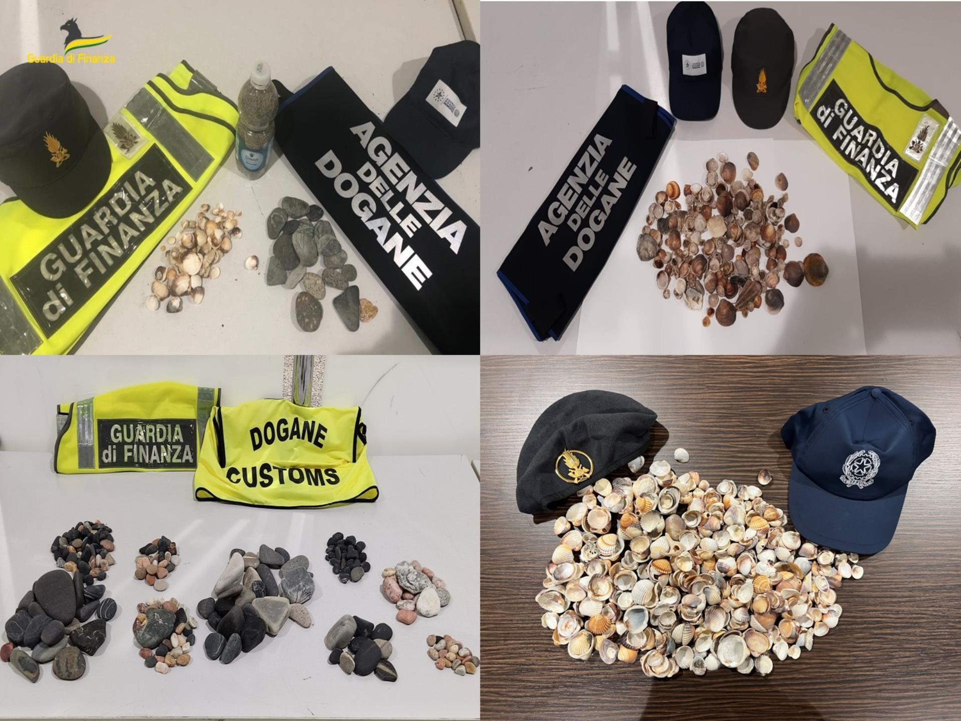 Spiagge depredate, sequestrati 20 chili di sabbia e 2mila conchiglie: sanzionati 10 turisti