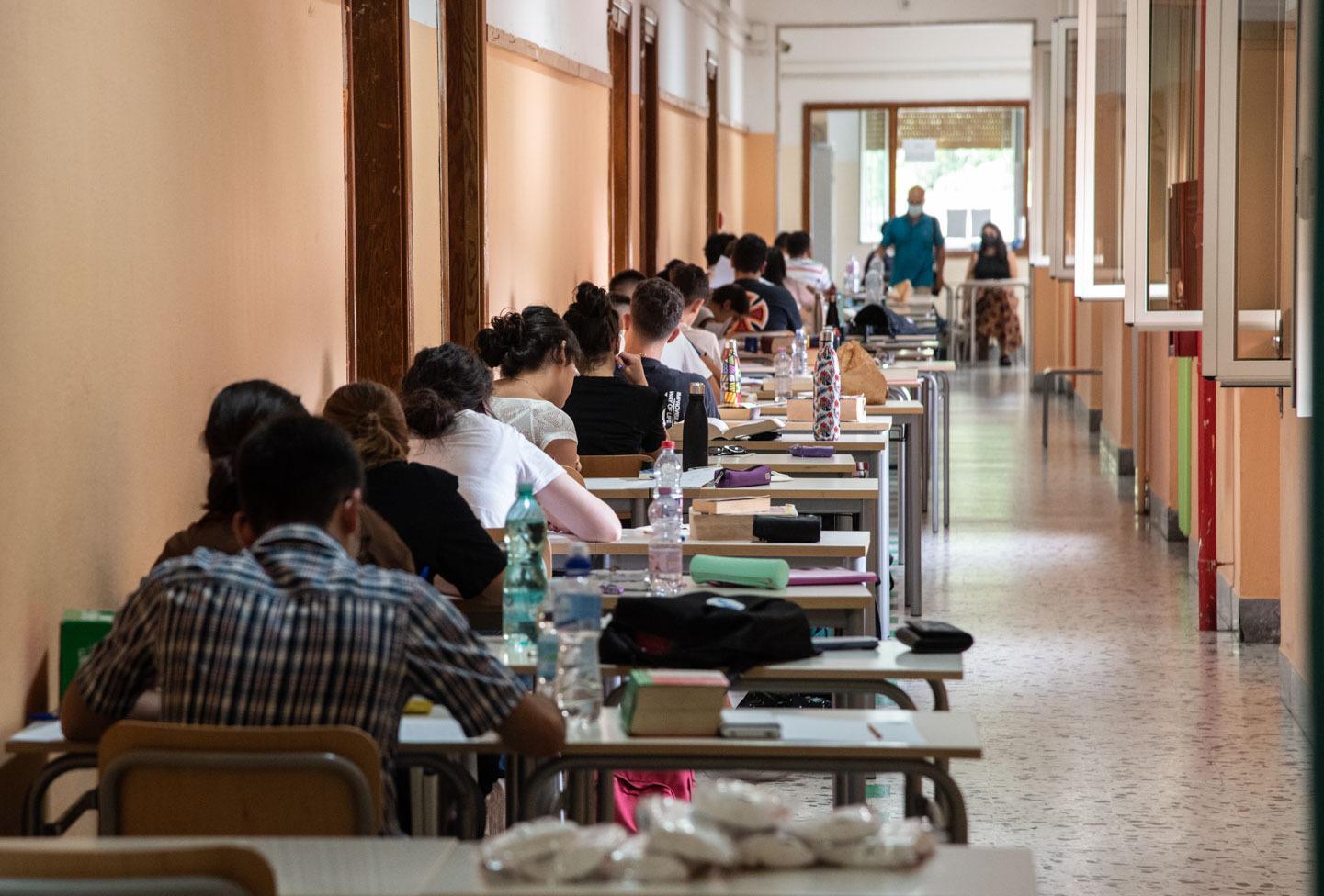 Gli esami di maturità 2022 al Pacinotti di Cagliari (foto Mario Rosas)