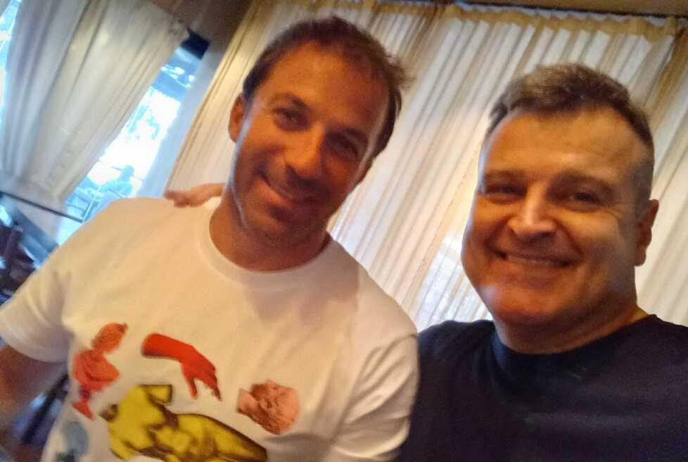 Dario Cecchini, 49 anni, pietrasantino con l’ex capitano della Juventus Alex Del Piero