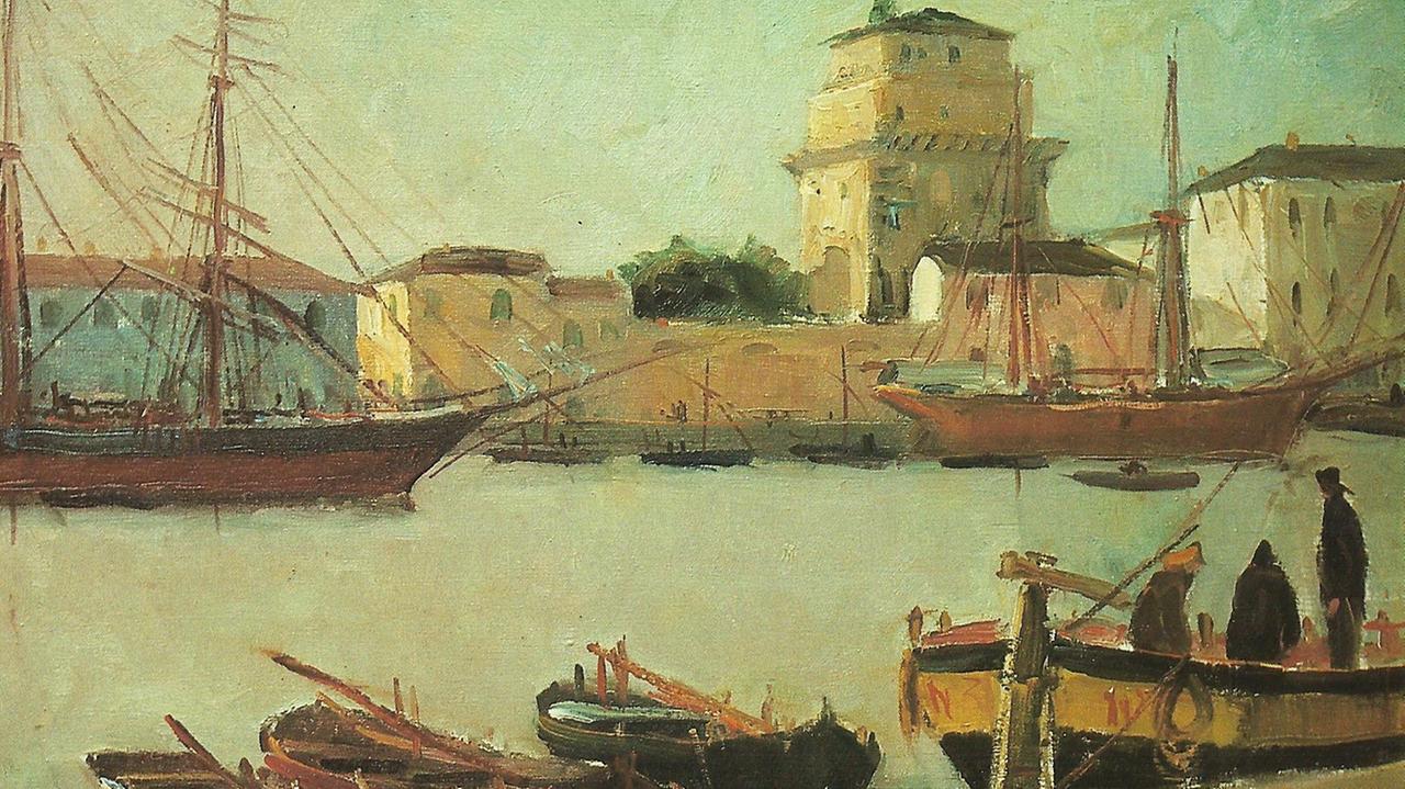 la Darsena vecchia in un quadro di Lorenzo Viani
