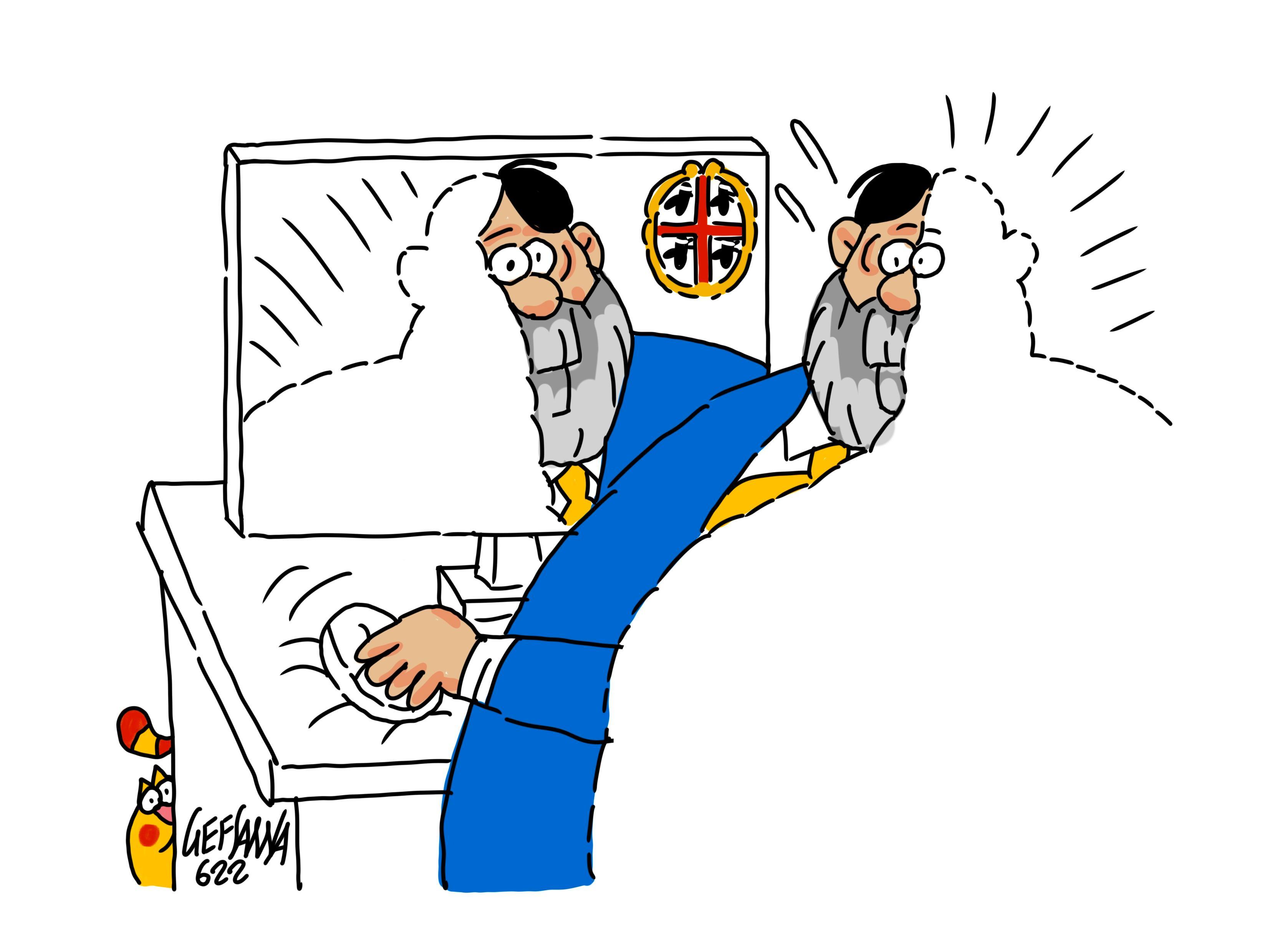 La vignetta di Gef: gli hacker rubano dati sensibili della Regione