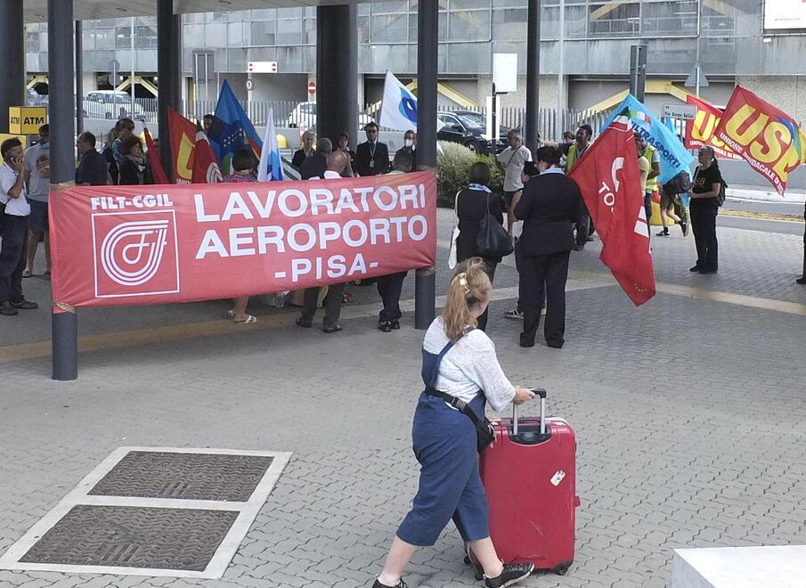 Un momento della protesta