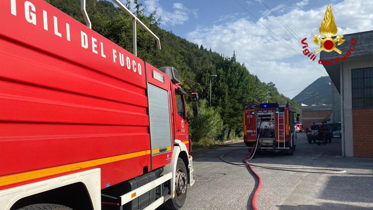 L'intervento dei vigili del fuoco alla Tignamica