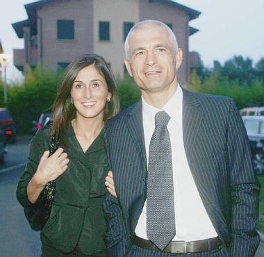 Fabrizio Ravanelli assieme alla moglie Lara Casoni 
