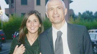 Fabrizio Ravanelli assieme alla moglie Lara Casoni