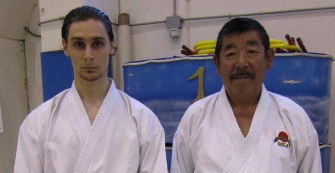 Giuliano e gli allievi dell’Ookami allo stage del maestro Kato