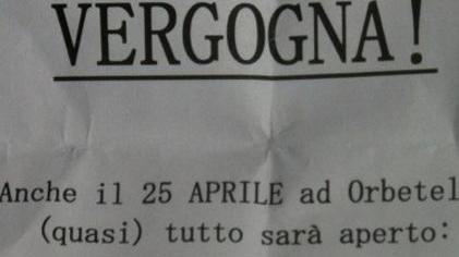 Negozi aperti il 25 aprile: volantini choc