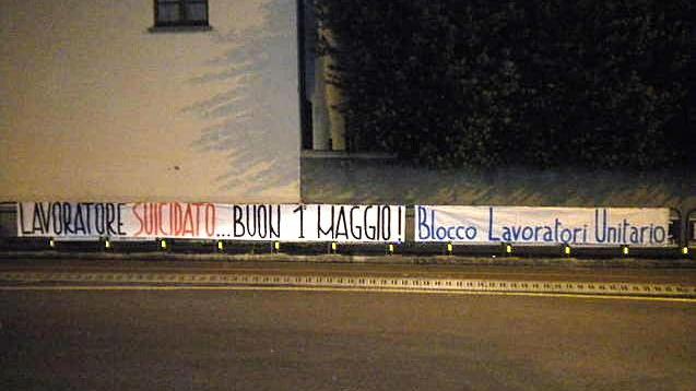 «Buon 1° maggio, lavoratore suicidato» La provocazione di Casa Pound