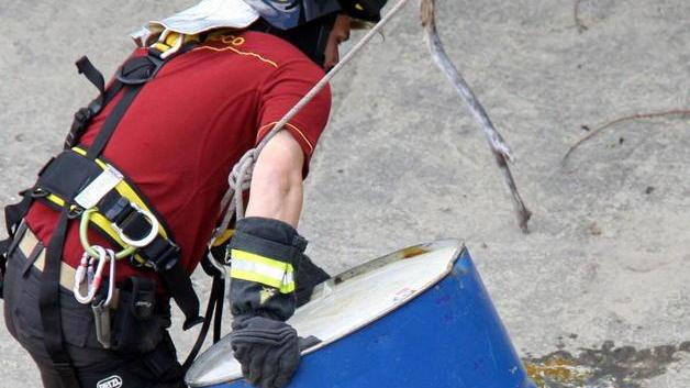 Bidone recuperato dal Bisenzio