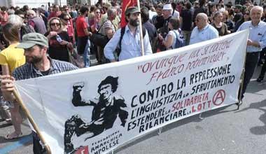 Manifestazione in memoria dell’anarchico Serantini 