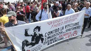 Manifestazione in memoria dell’anarchico Serantini