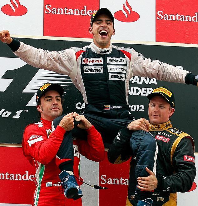 Nel giorno di Maldonado la festa è della Ferrari 