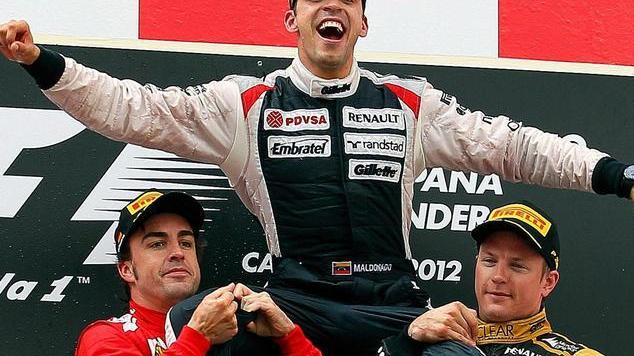 Nel giorno di Maldonado la festa è della Ferrari
