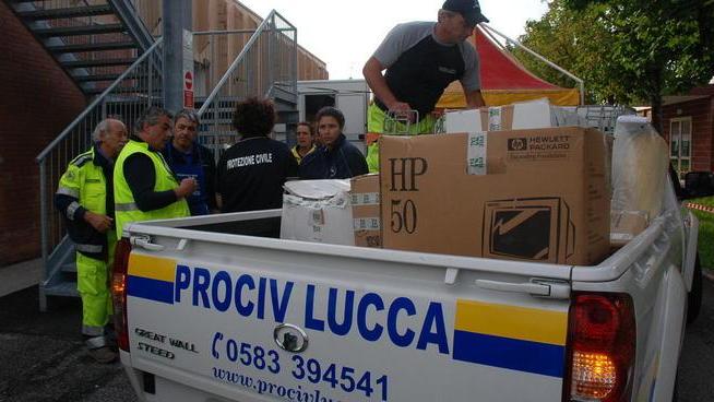 Mensa e campo di accoglienza per le popolazioni dell’Emilia