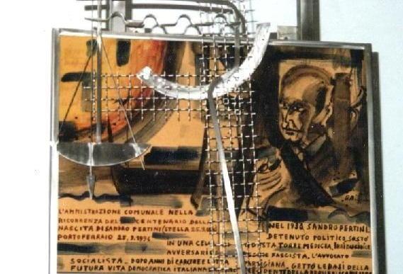 Opera d’arte in ricordo di Pertini 