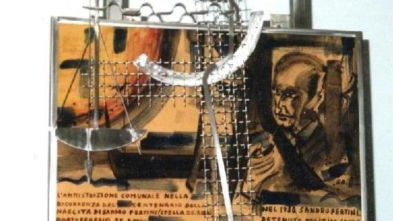 Opera d’arte in ricordo di Pertini