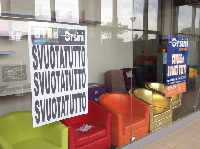 I magazzini Orsini chiudono la sede di Livorno 