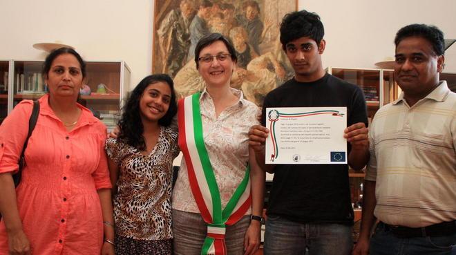 Uno studente indiano diventa cittadino italiano