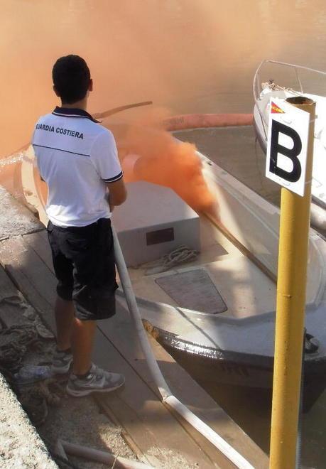 Esercitazione antincendio ieri al porto 