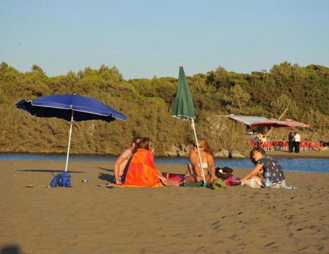 Una struttura di servizio sulla spiaggia del Seggio 