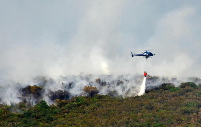 A fuoco sei ettari di vegetazione sul monte Tambone 