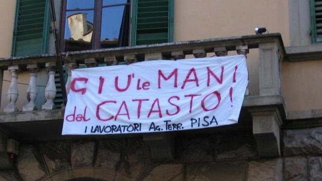 Agenzia del Territorio, la protesta dei dipendenti