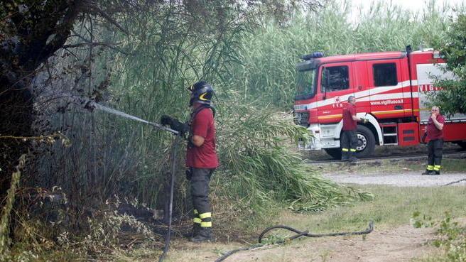 A fuoco 25 ettari di campi Sfiorata una botte di gasolio