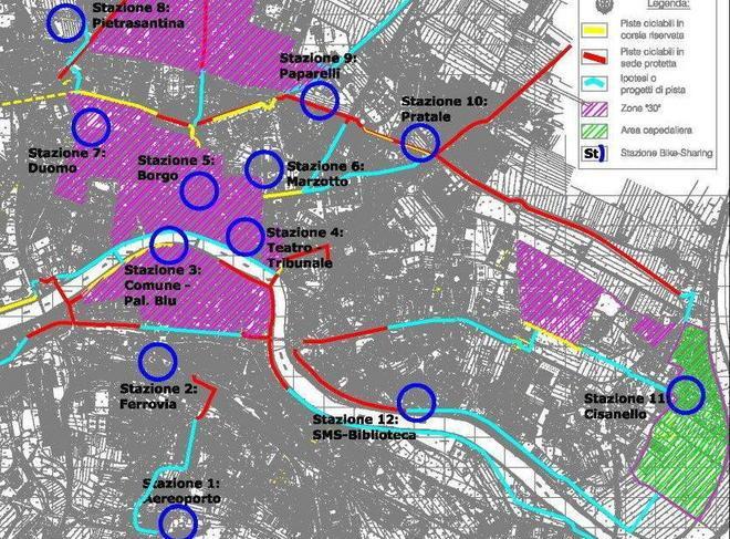 Bici pubbliche anche a Pisa con 12 stazioni di scambio 