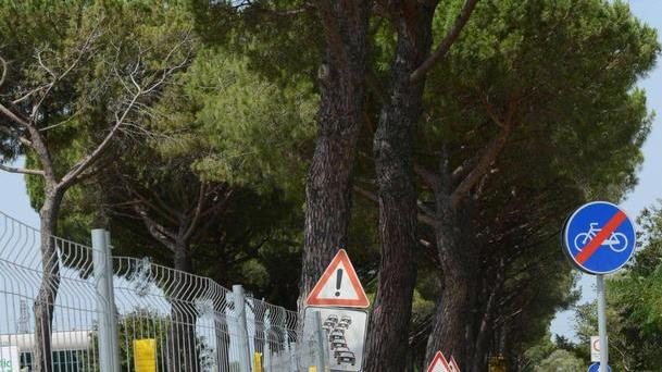 Stop forzato alla pista ciclo-pedonale