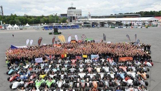 La squadra corse dell'Università di Pisa in gara sul circuito di Hockenheim