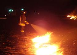 Incendio sfiora le case, notte di paura 