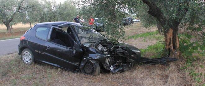 Si schianta con l’auto contro un ulivo 