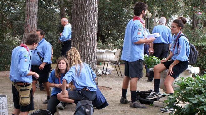 Maxi campo scout al castello Pasquini nel parco 200 tende