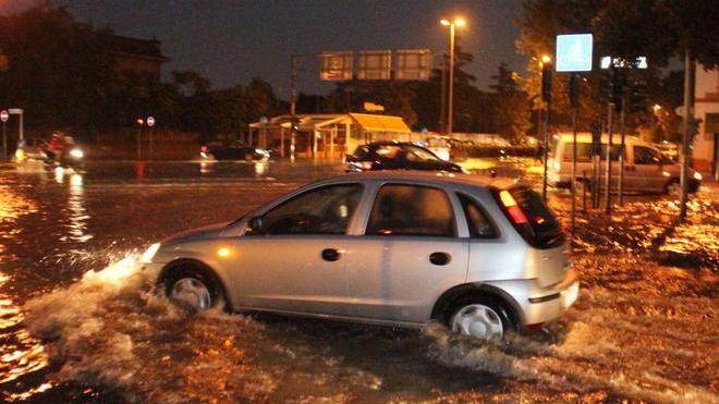 In mezz’ora la città è finita sott’acqua