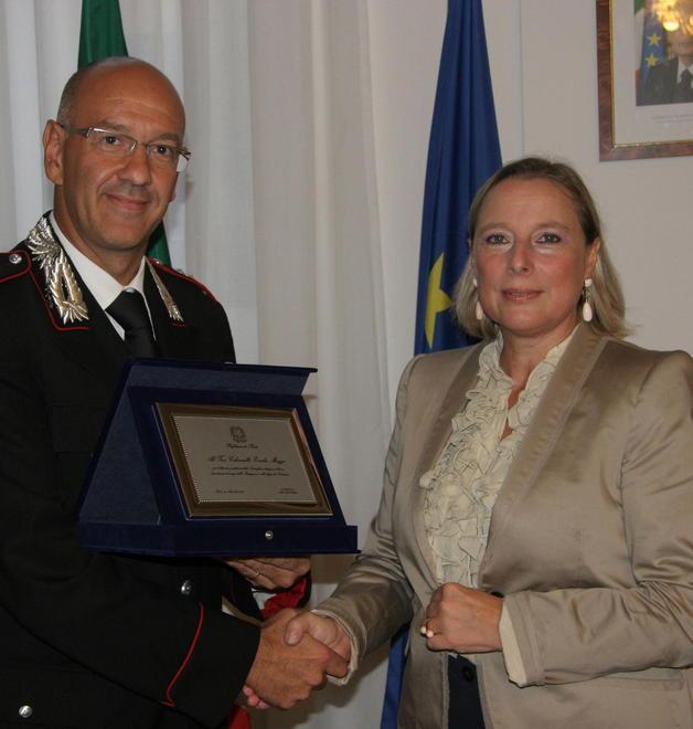 Il colonnello Mazza dal prefetto