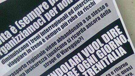 Protesta degli studenti per il caro-abbonamenti dei treni