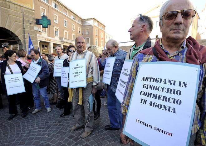 In piazza la rabbia delle piccole imprese 