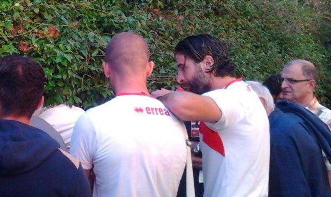 Cori e contestazione nel dopo partita 