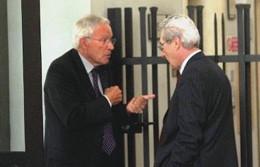 Franco Buzzi e Fabio Carpanelli ieri in tribunale 
