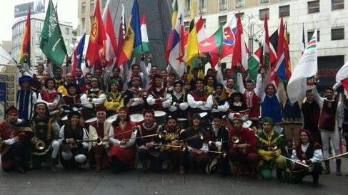 Il musico e lo sbandieratore dal Colle alla nazionale italiana